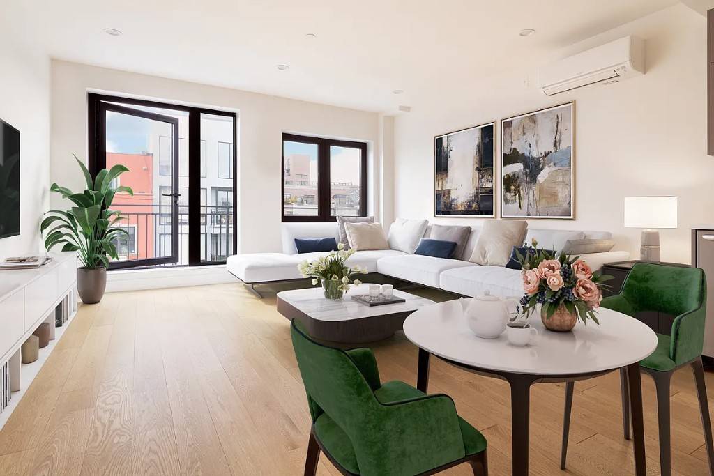 Sunny FEE two bedroom apartment with private balcony in Prime Williamsburg !