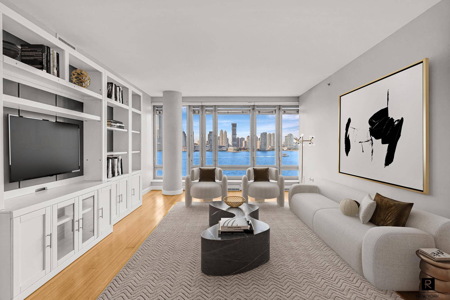 UNOBSTRUCTED HUDSON RIVER VIEWS.