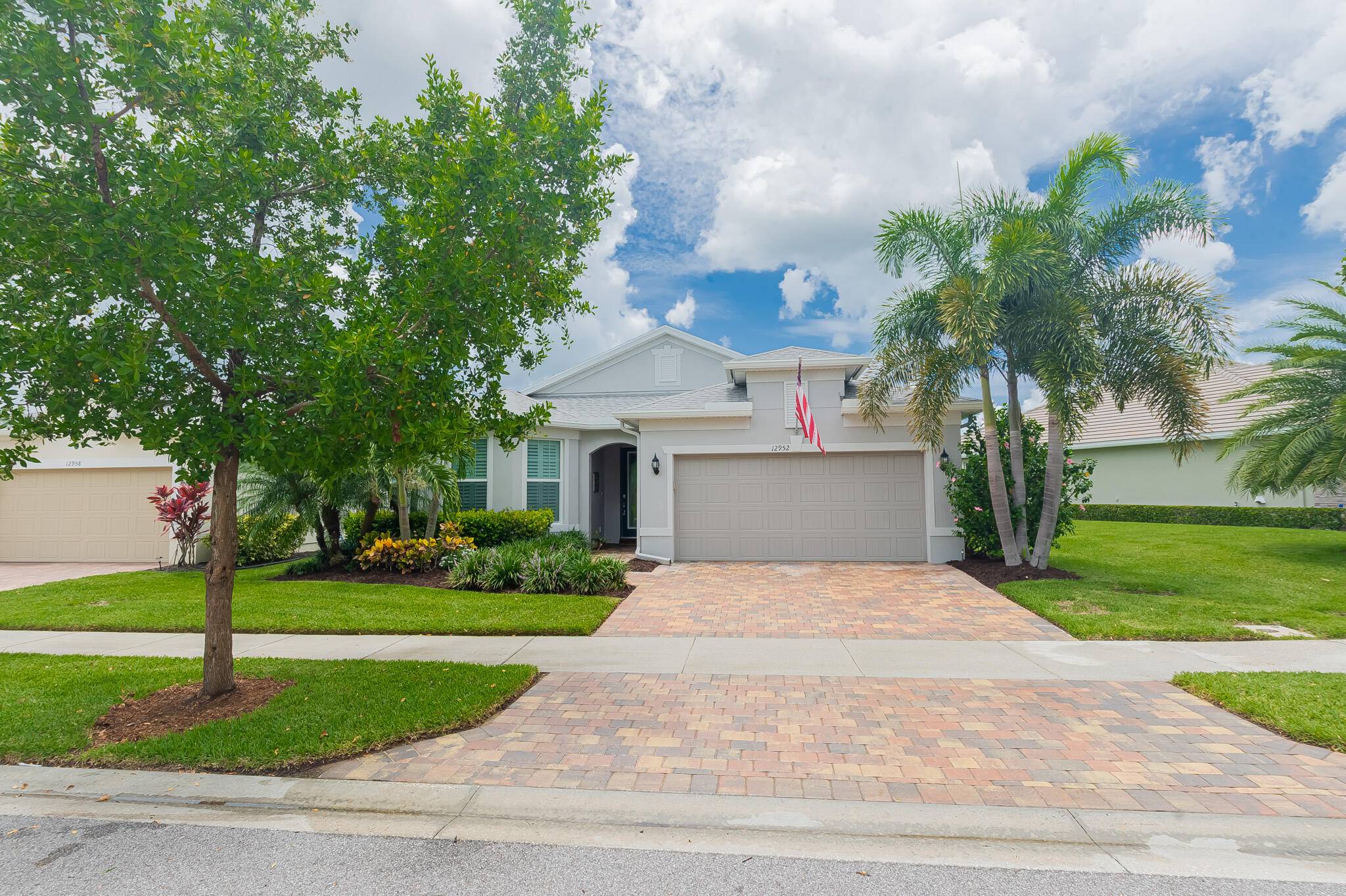 Welcome to this stunning 3 bed, 2 bath home in the sought after Del Webb 55 community located in Tradition !