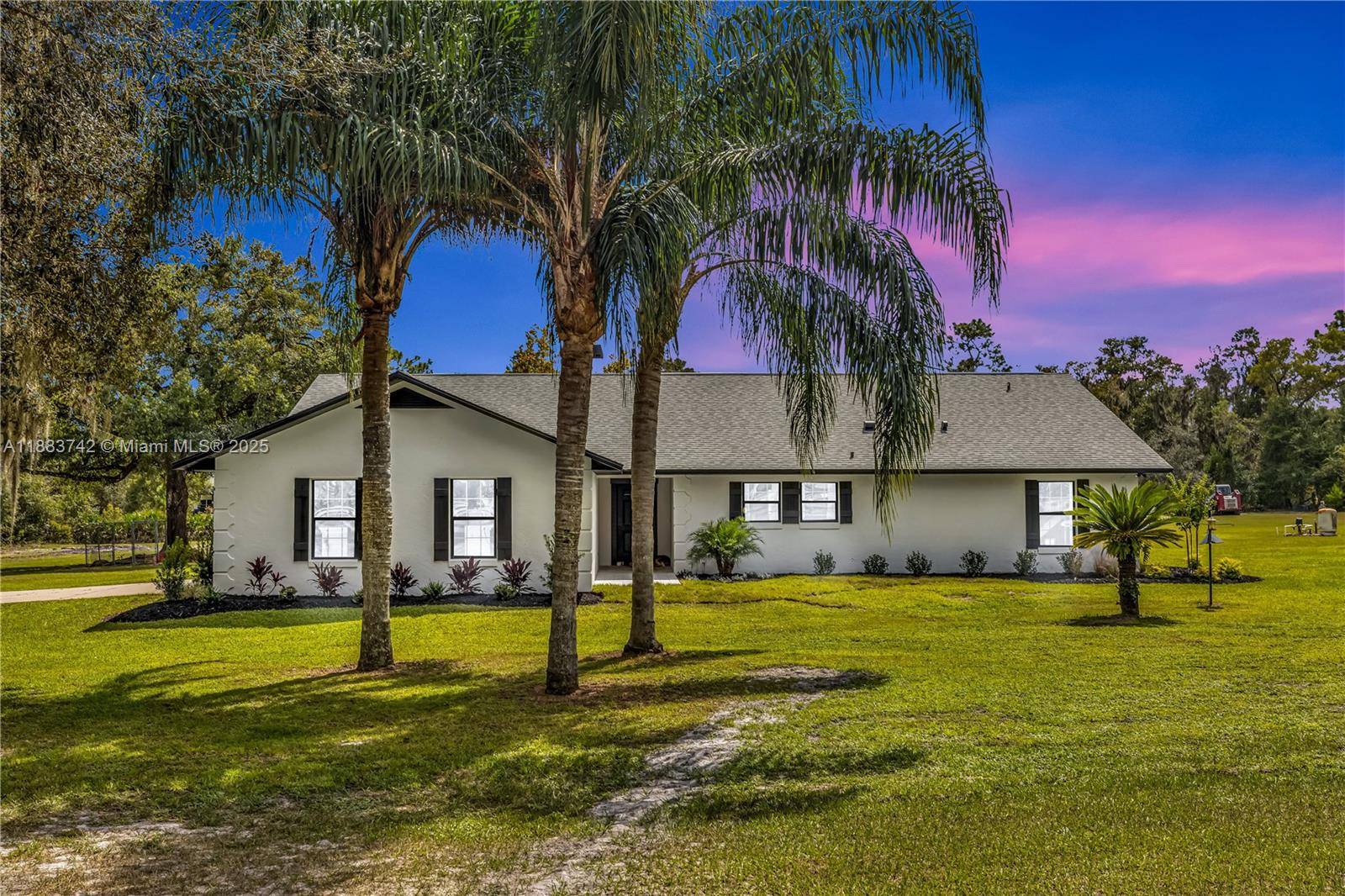 Gated concrete block pool house on 5 acres !