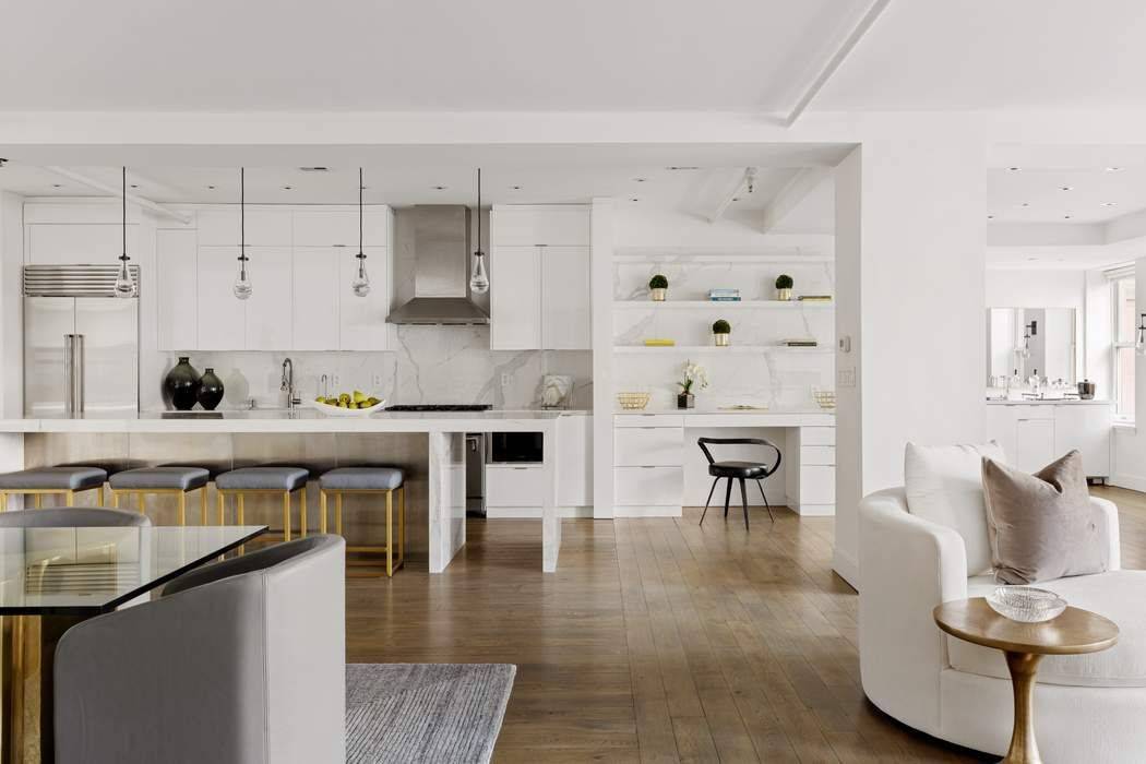 Offered for the first time after a comprehensive renovation by the current owners, this exquisitely detailed residence represents the finest in modern Chelsea living.