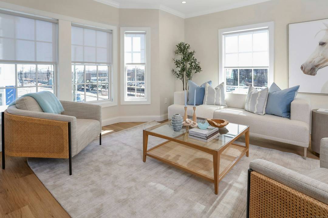 Heights Crossing, a new, upscale apartment development in Darien, offering luxury amenities combined with immediate access to New York City via the train station across the street.