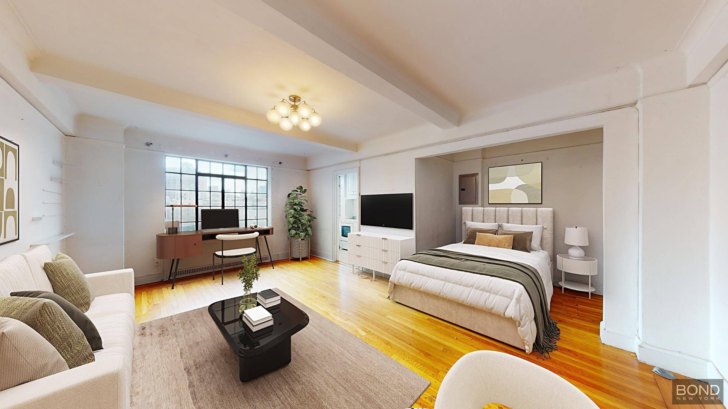 Massive studio in a prewar 24 hour doorman building in prime West Village location.