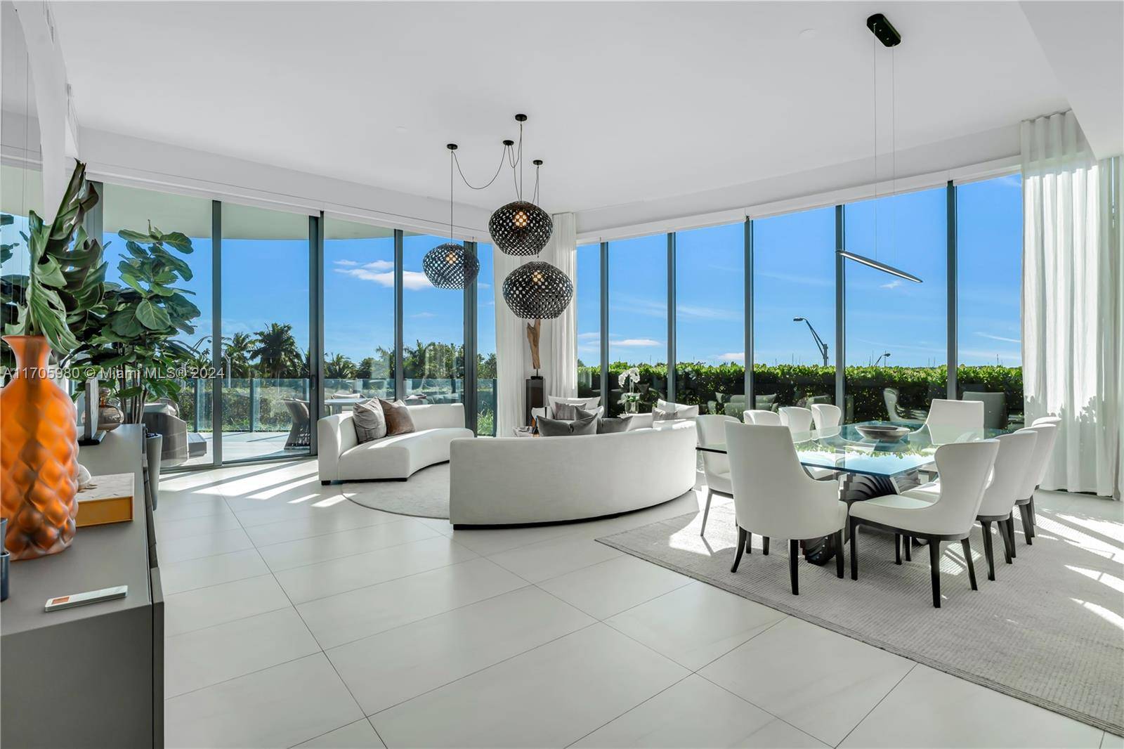 Magnificent 4 Bedroom Den corner residence at One Park Grove, Coconut Grove's premier building by Rem Koolhaas.