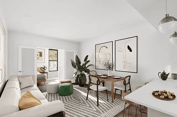 Renovated Carroll Gardens Apartment with Open Kitchen amp ; In Home Washer Dryer This second floor apartment offers tremendous flexibility, with an open plan living, dining, and kitchen area dividing ...