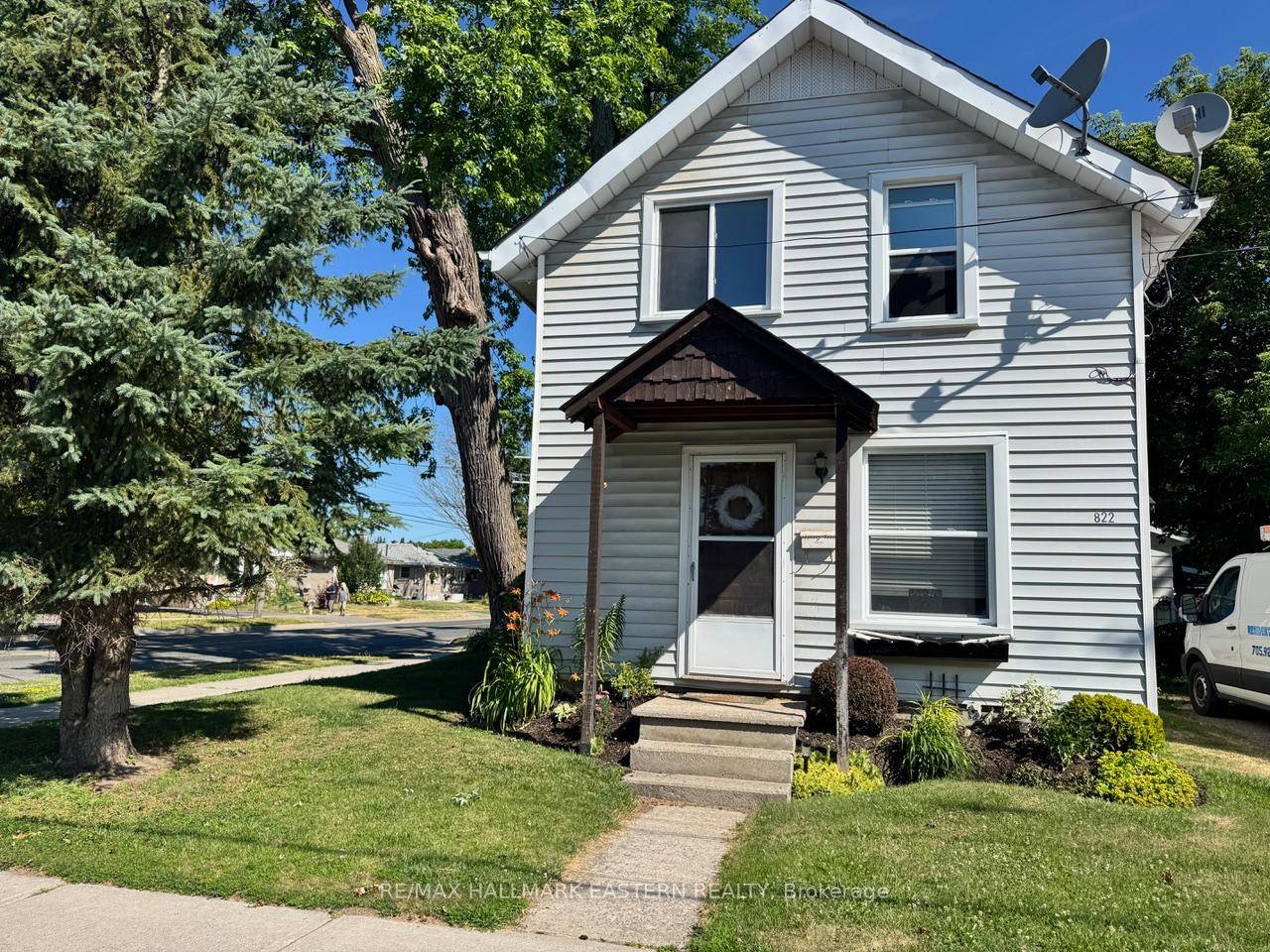 Duplex on a large corner lot with potential for more units.