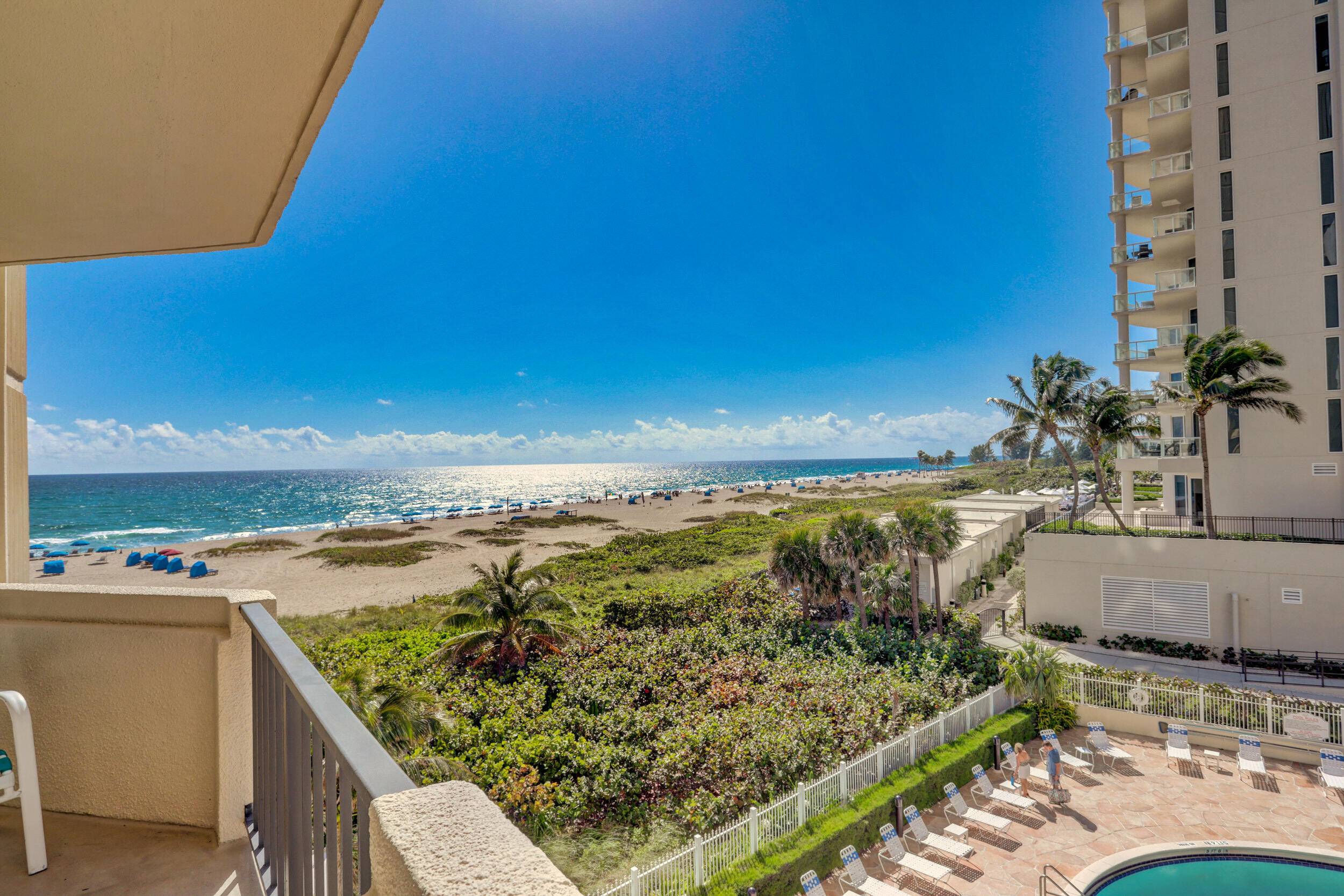 Enjoy breathtaking ocean views from every room in this fully furnished 2 bedroom, 2 bath condo at Phoenix Towers on Singer Island.