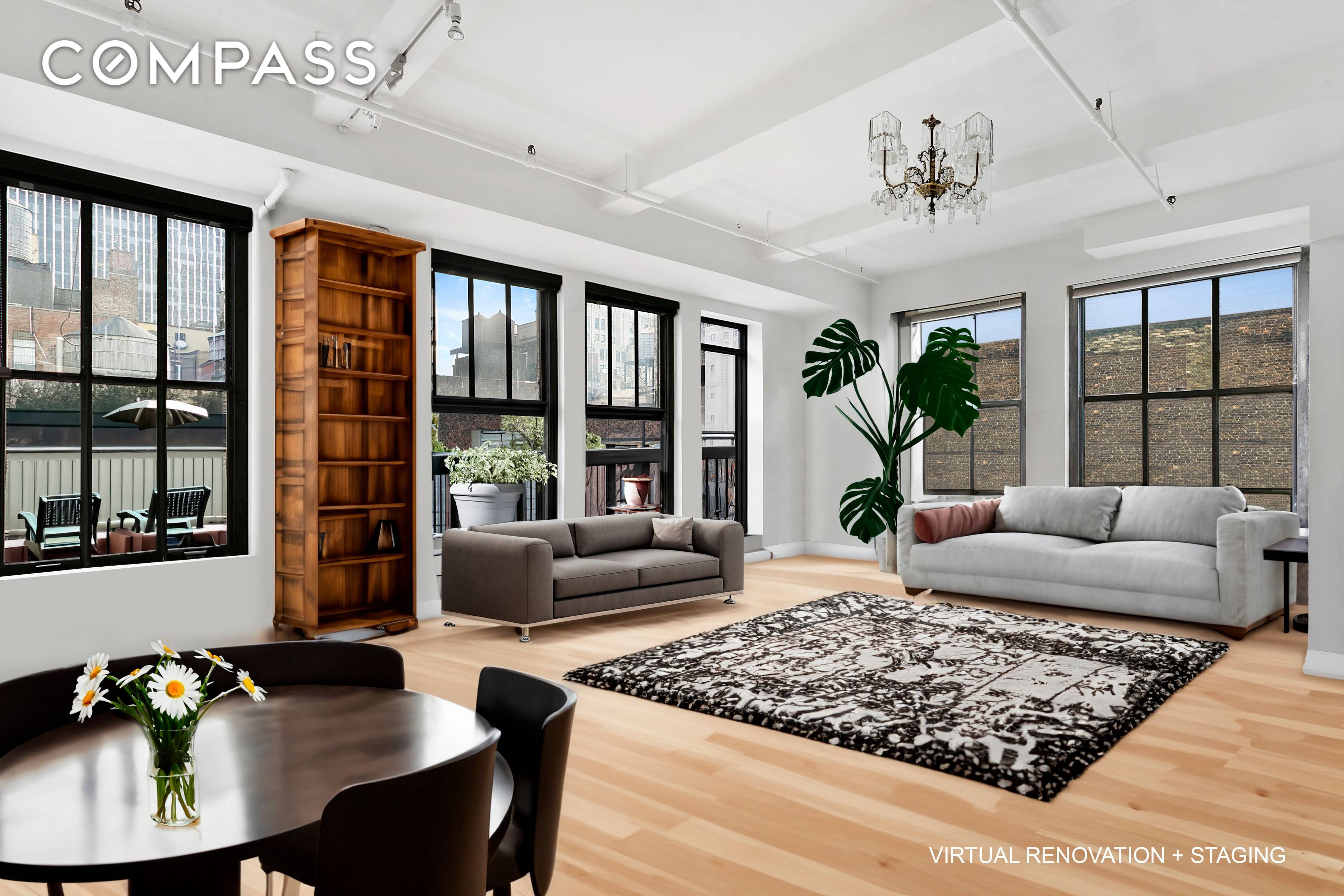 MAKE AN OFFER ! Full floor prime MIDTOWN LOFT with sweeping open views north and awesome south facing 55ft long terrace with brilliant Empire State Building views enjoy the nightly ...