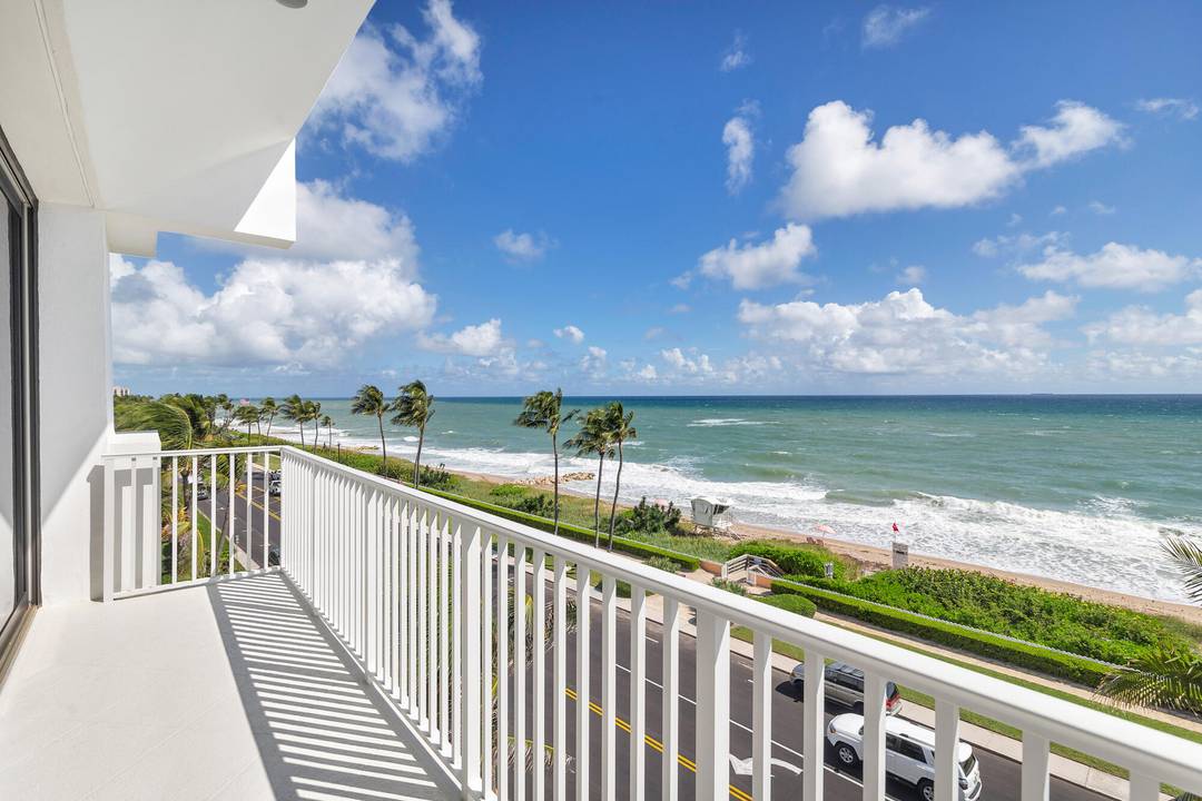 Pristine 3 bedroom, 3. 5 bath top floor residence capturing picturesque ocean views.