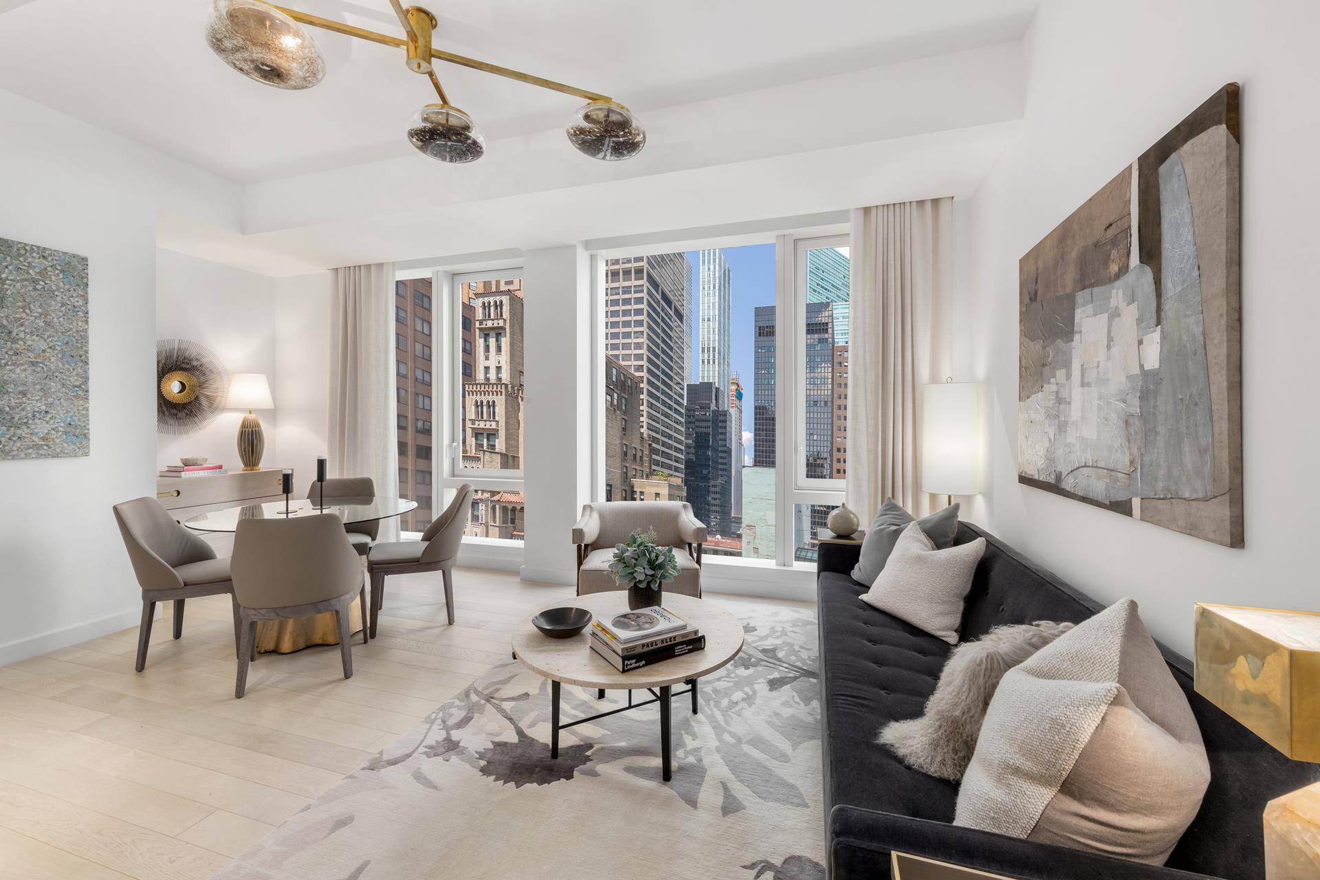 Immediate Occupancy. This expansive two bedroom, two bathroom residence designed by Champalimaud offers Southwestern exposures through floor to ceiling windows.