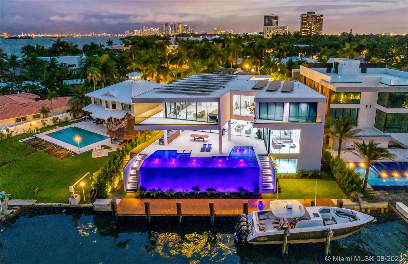 Professionally Designed Contemporary 3 story home w stunning Bay views over 100 of linear waterfront.