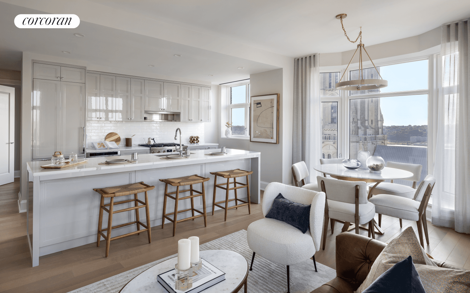 IMMEDIATE OCCUPANCY Residence 14F is a 1, 577 square foot three bedroom, three bathroom home situated on Claremont Hall's tranquil northwest corner.
