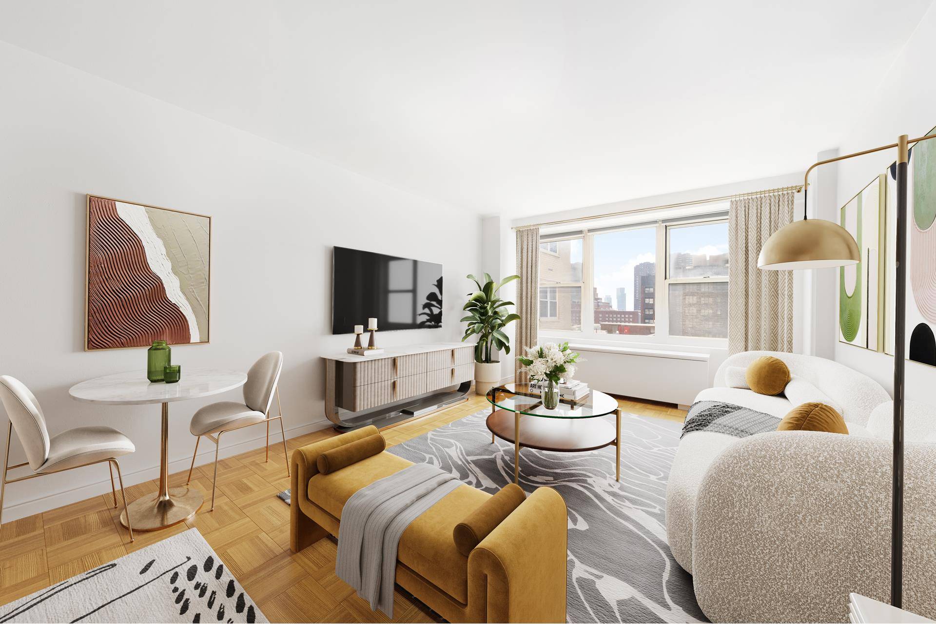 Oversized renovated apartment in a Doorman Building, with low maintenance and Washer Dryer Allowed !