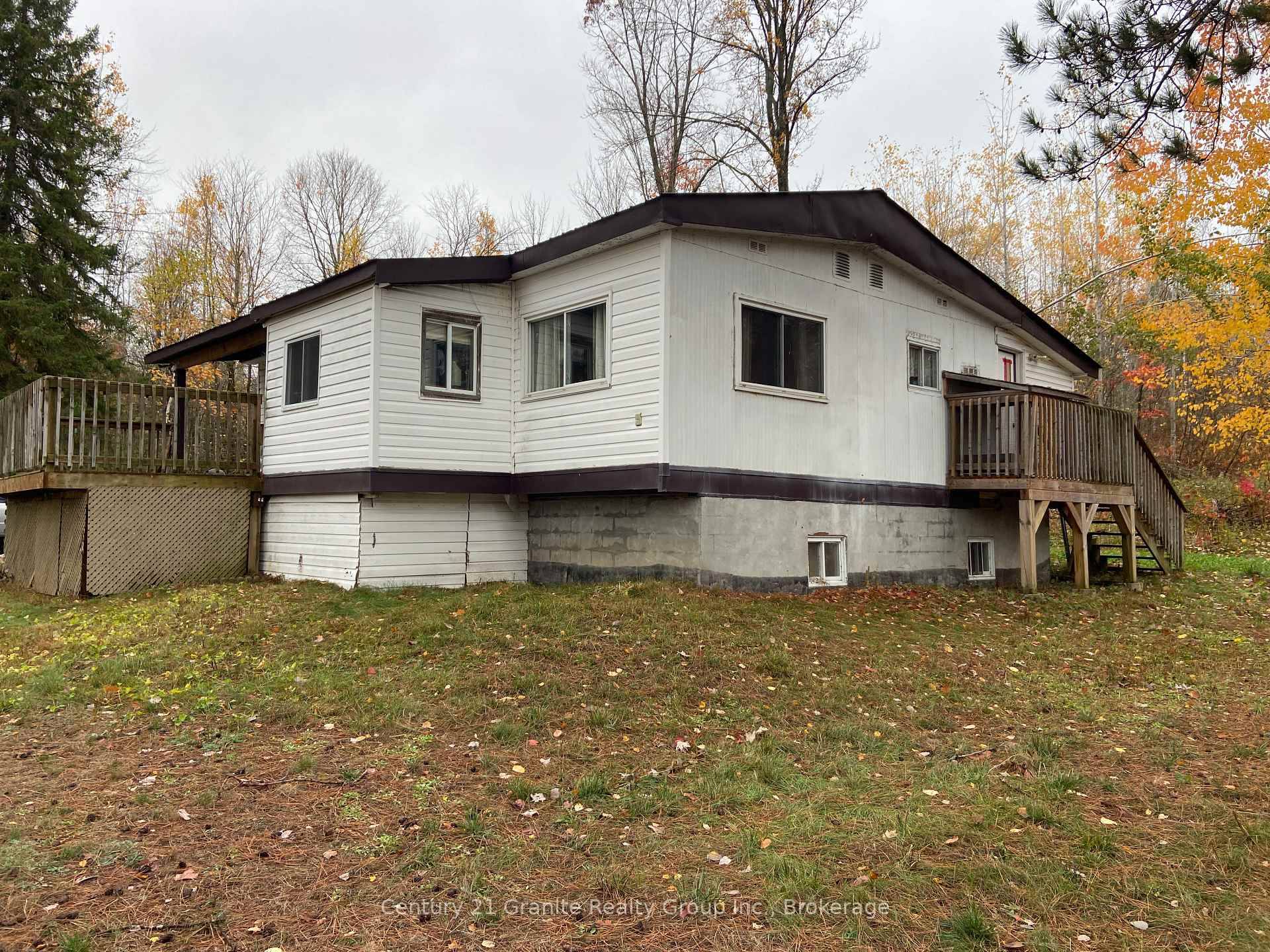 Located a short distance to Minden on a year round municipal road and an oversized lot in Lutterworth Pines, this corner property backs on a forest.