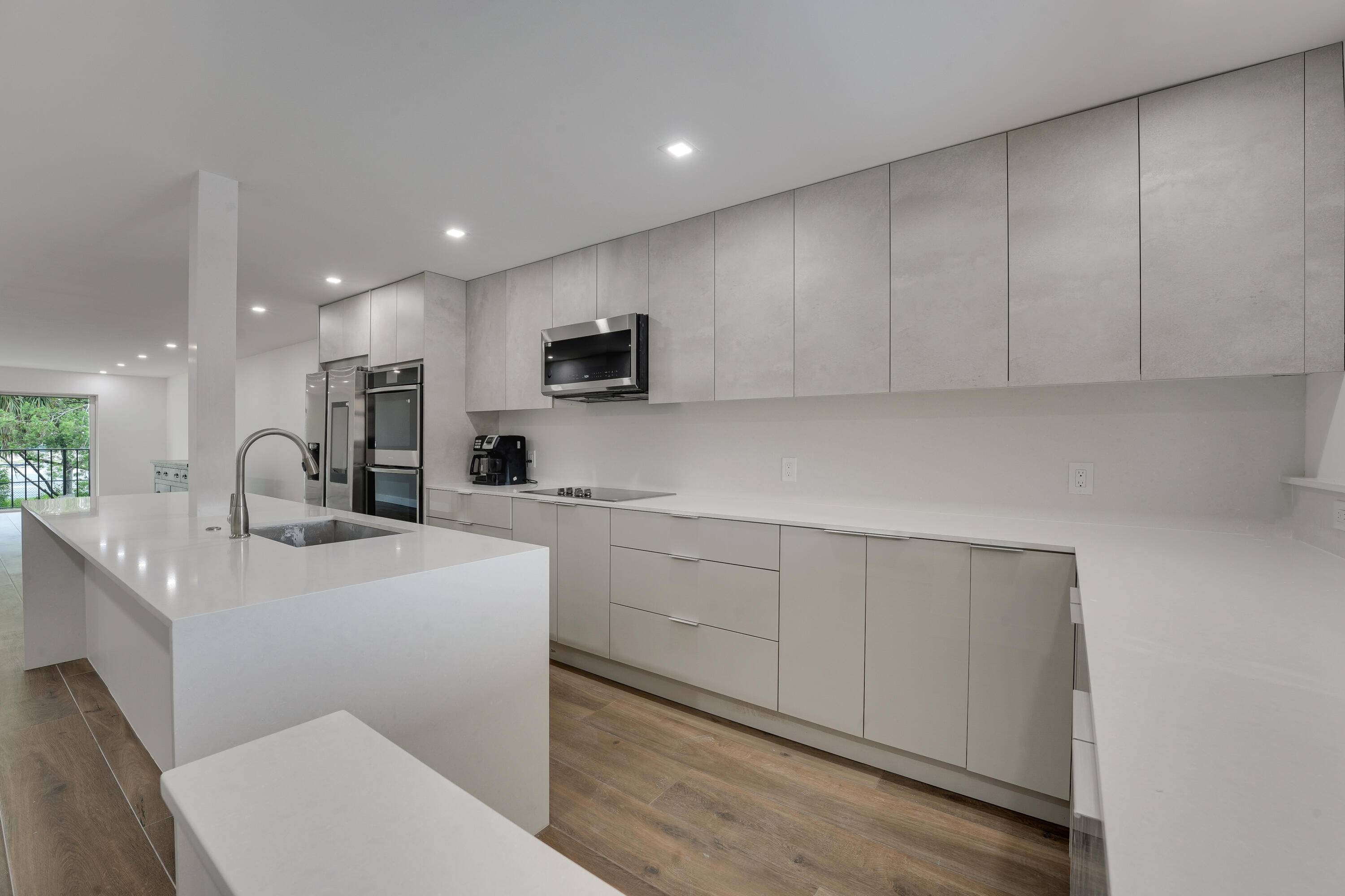 This elegant canal view condominium, situated on the second floor, features two bedrooms and two bathrooms.