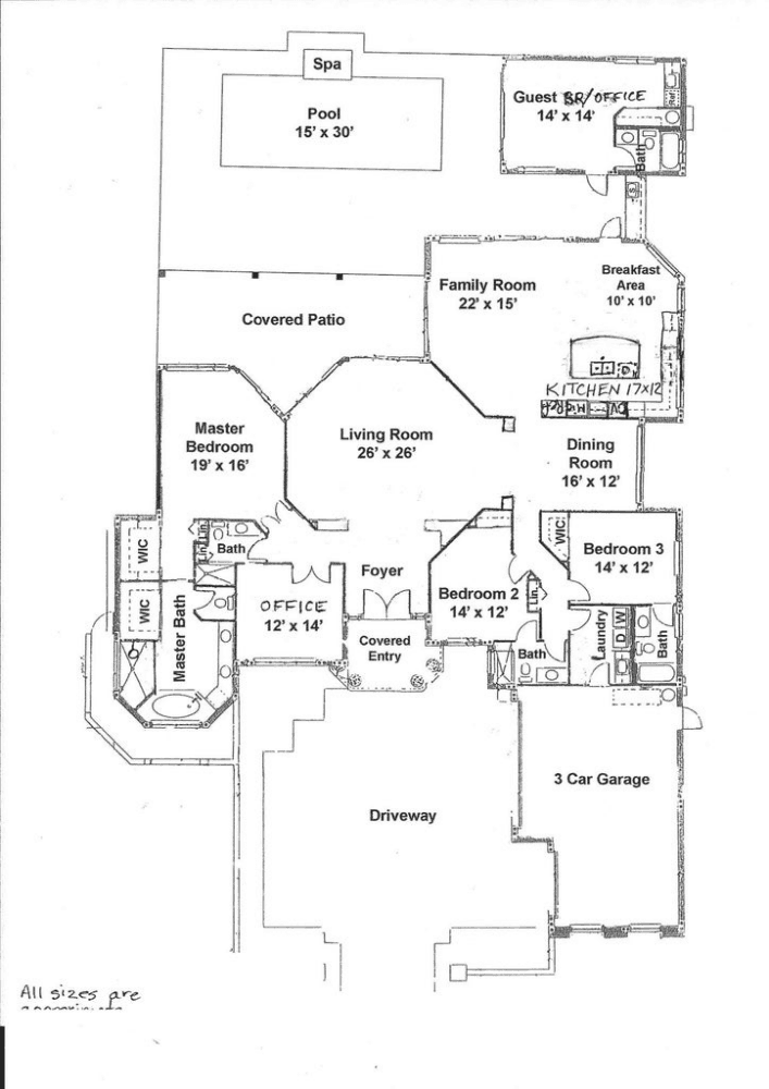Newly renovated home offers 4 bedrooms, 5 bathrooms, PLUS office with GUEST HOUSE Mother in law suite with kitchenette and mini split AC !