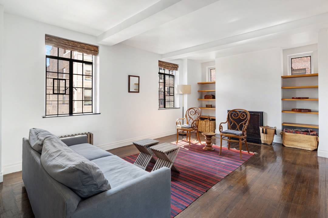 ONE OF A KIND ! Sophisticated, sun filled and serene 2 Bedroom 2Bath prewar apartment features a superb modernist open plan with exceptional flow and usage options, LR w wood ...