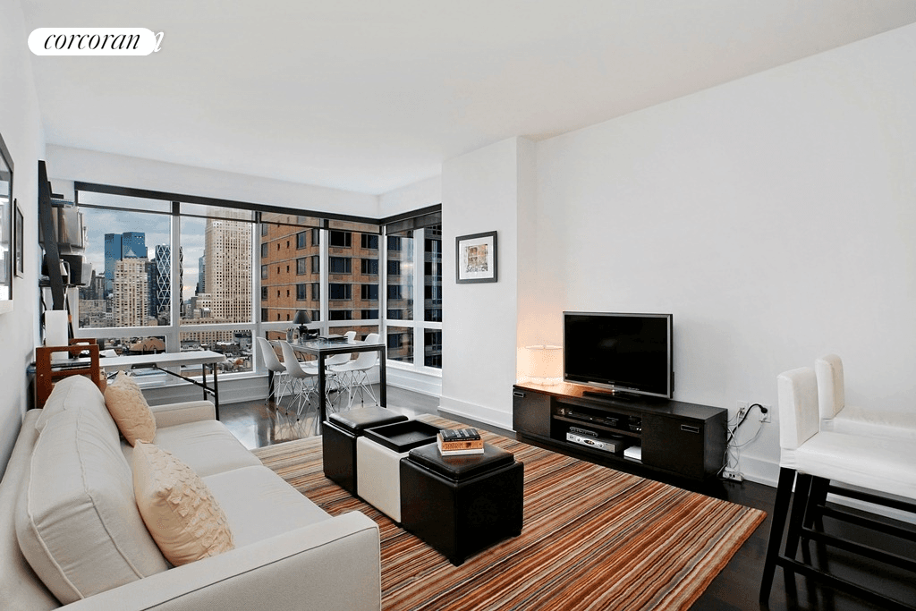 Experience luxury living at its finest in this stunning one bedroom condo located in The Orion, Midtown West's premier residential building at 350 W 42nd St 25D.