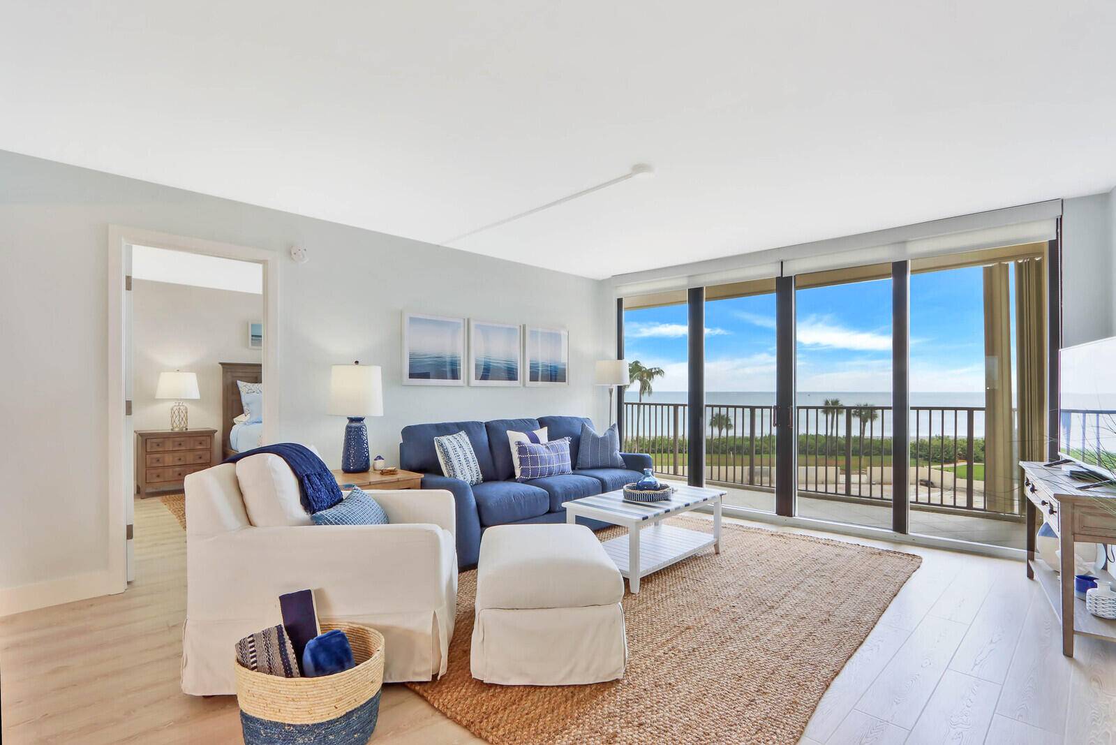 Bring your toothbrush, flip flops, and bathing suit and be prepared to embrace South Florida living at this magnificent beachfront condo that is offered furnished with designer furniture.