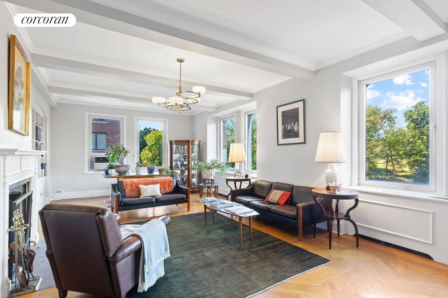 1215 Fifth Avenue, Apt. 5B Beautiful, Direct Central Park Views ; 3 Bedrooms, 3 Baths, 2 Staff Rooms ; Living Room with Wood Burning Fireplace ; Formal Dining Room ; ...