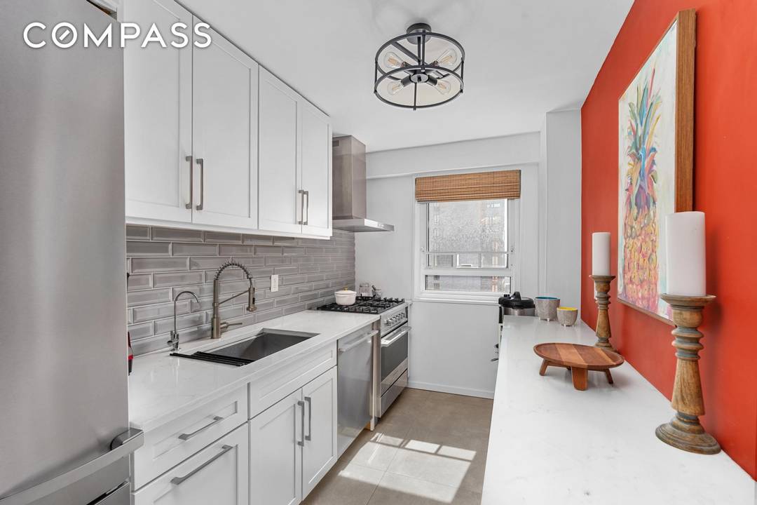 Perched on a high floor in the lush Concord Village community, Unit 10H at 230 Jay Street, is renovated, spacious, corner one bedroom co op offering comfort, functionality, and city ...