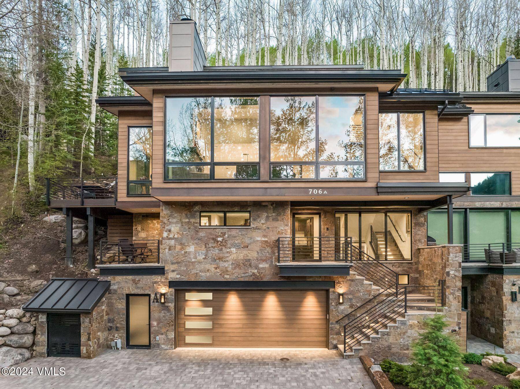 Completely rebuilt in 2021, this beautiful 5 bedroom 6 bathroom contemporary mountain home is ideally situated among the aspen groves on the mountainside of prestigious Forest Road, just below the ...