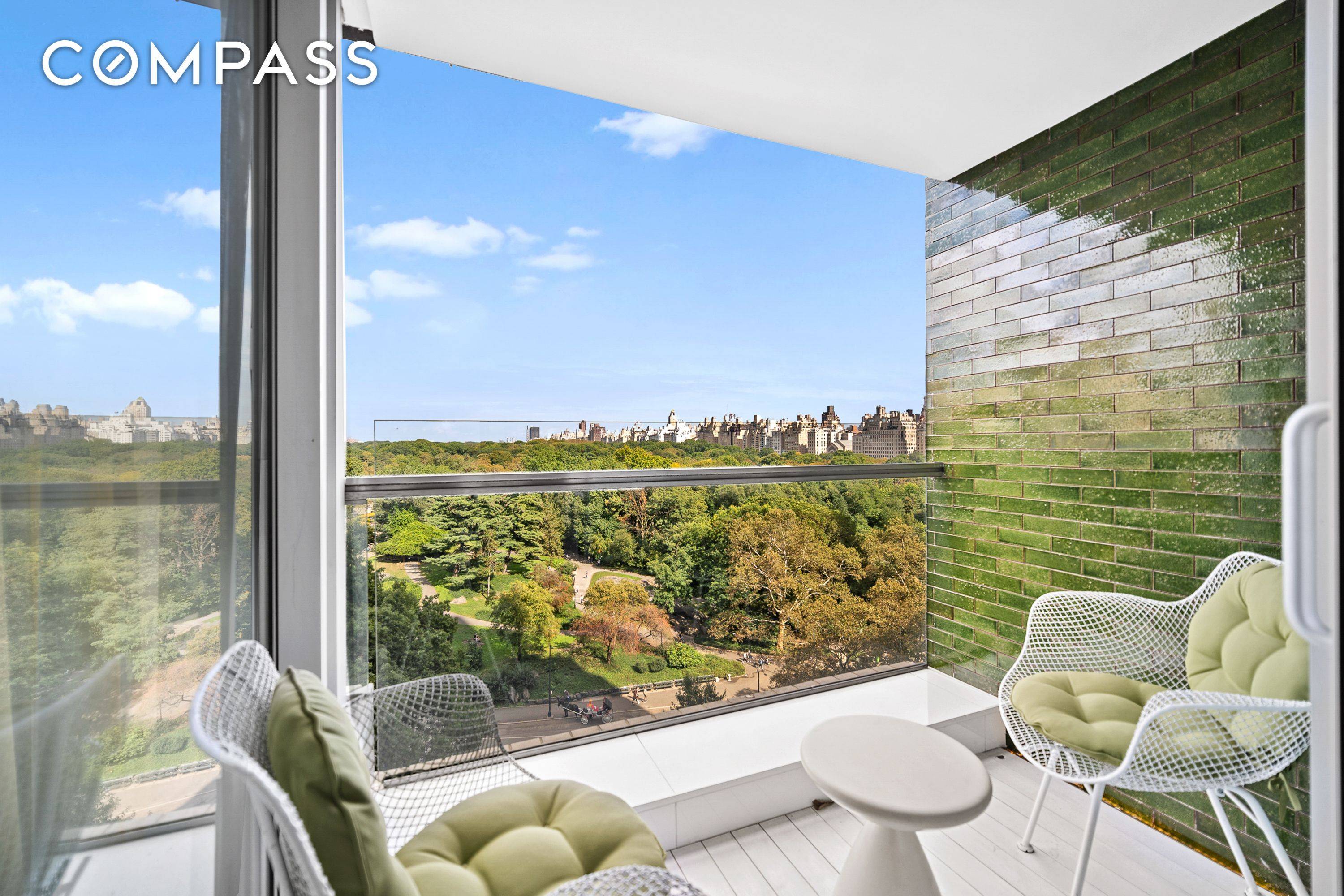 Pristine and mint full floor two bedroom home with an all season balcony directly overlooking Central Park.