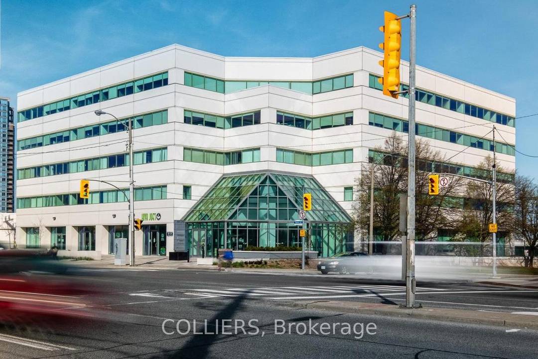 Move in ready, partially furnished, built out suite with an office, boardroom, kitchenette, closet and open area with workstations.