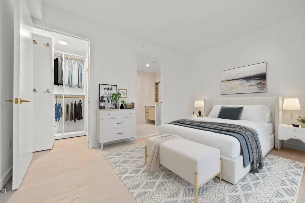 Sorry NO pets. The gracious Two bedroom and Two bathroom apartment with in unit washer and dryer, customized professional grade rangehood that vents out and 4 built in California closets, ...