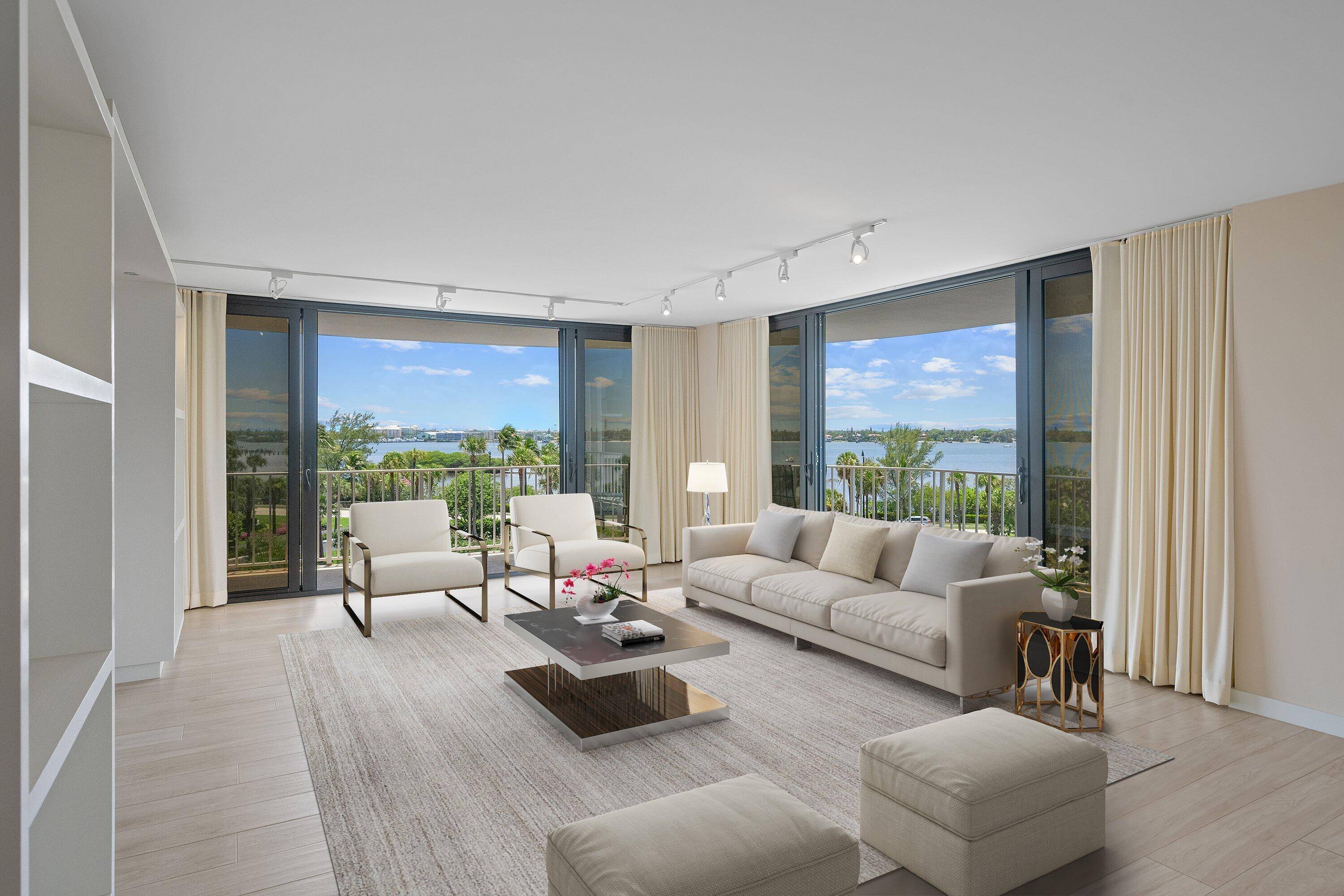 Experience the pinnacle of coastal luxury in this beautifully renovated 2 bedroom, 2 bath condo in the prestigious Atriums of Palm Beach.