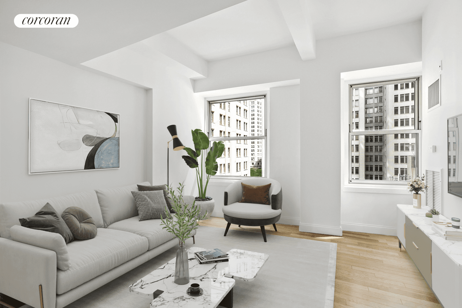 Apartment 1008 at The Greenwich Club is a bright, east facing 1 bedroom 1 bath home in incredible condition with 10 foot beamed ceilings, hardwood floors, and abundant storage space ...