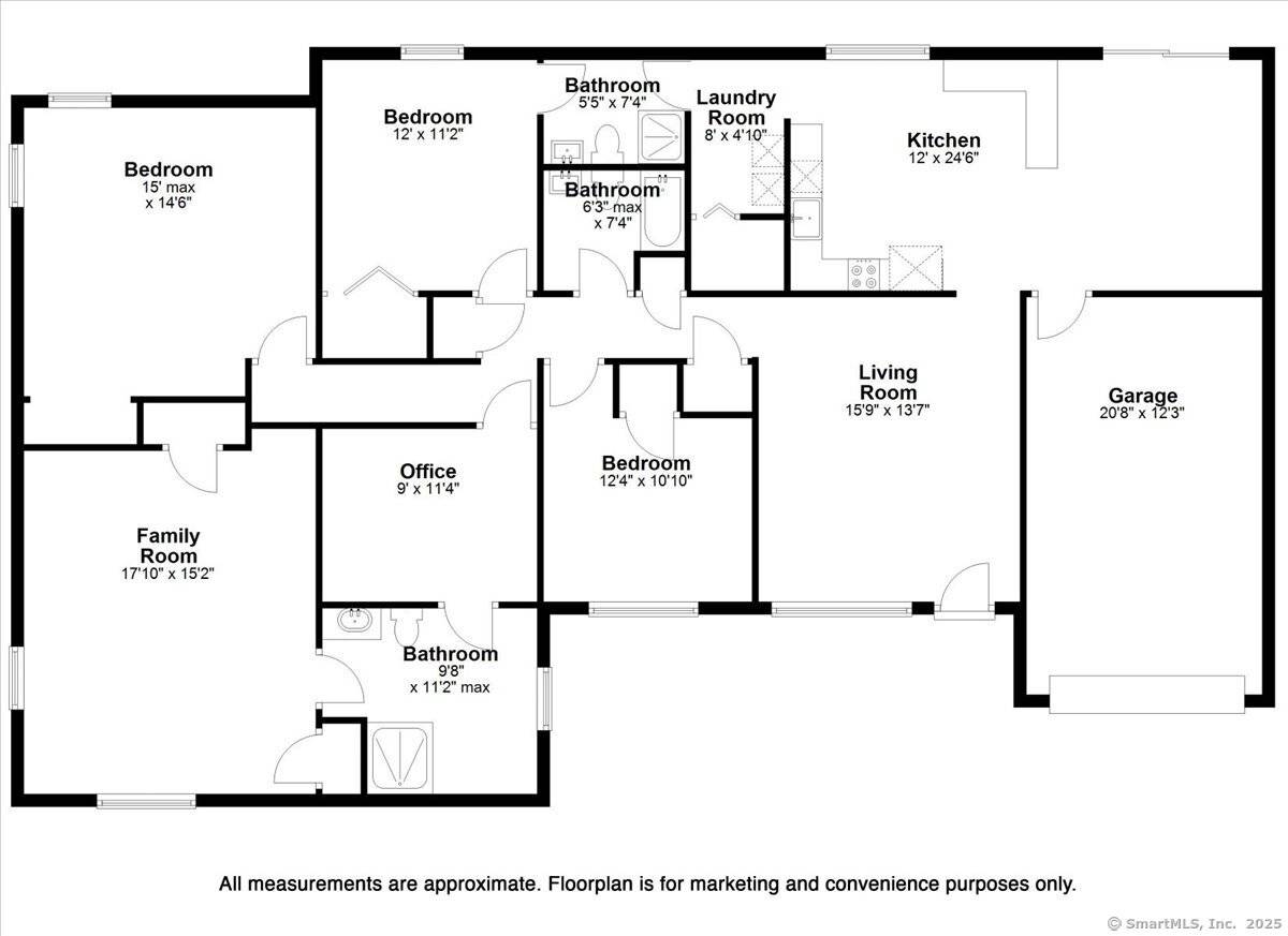 SPRAWLING 3 4 BEDROOM WITH 3 FULL BATHS !