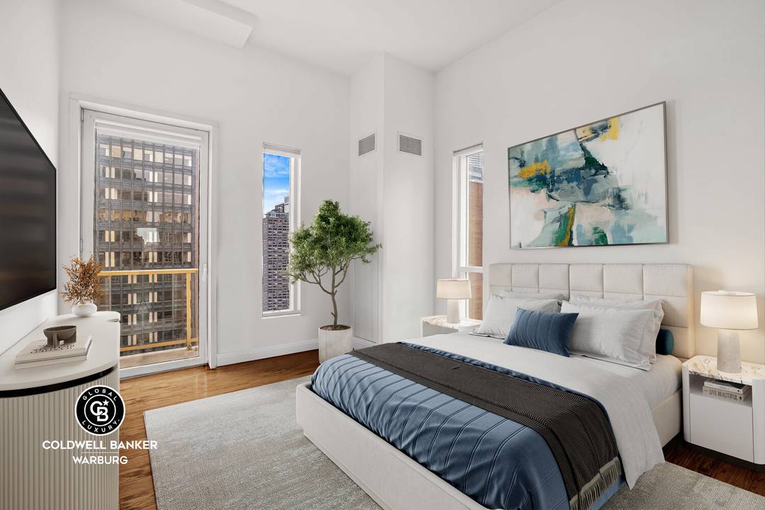 20th Floor 1 Bedroom With Private Balcony amp ; Open Skyline Views at The Alexander Condominium.