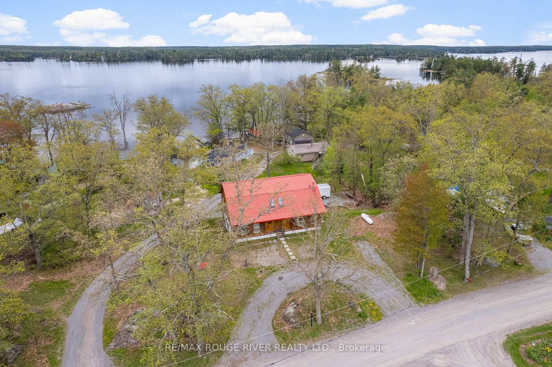 Gorgeous views over Stoney Lake from this large log home situated on a lovely.