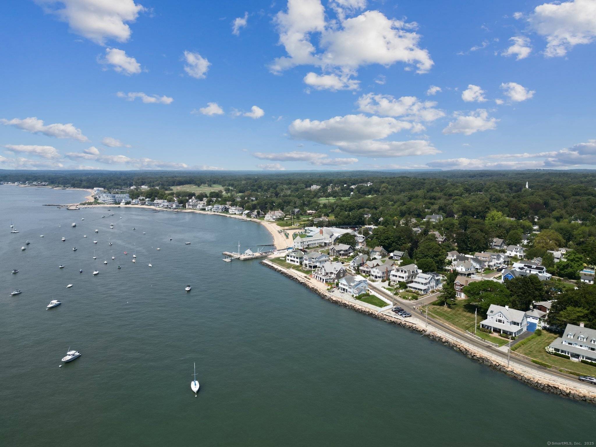 This beautiful waterfront has stunning unobstructed views of Long Island Sound.
