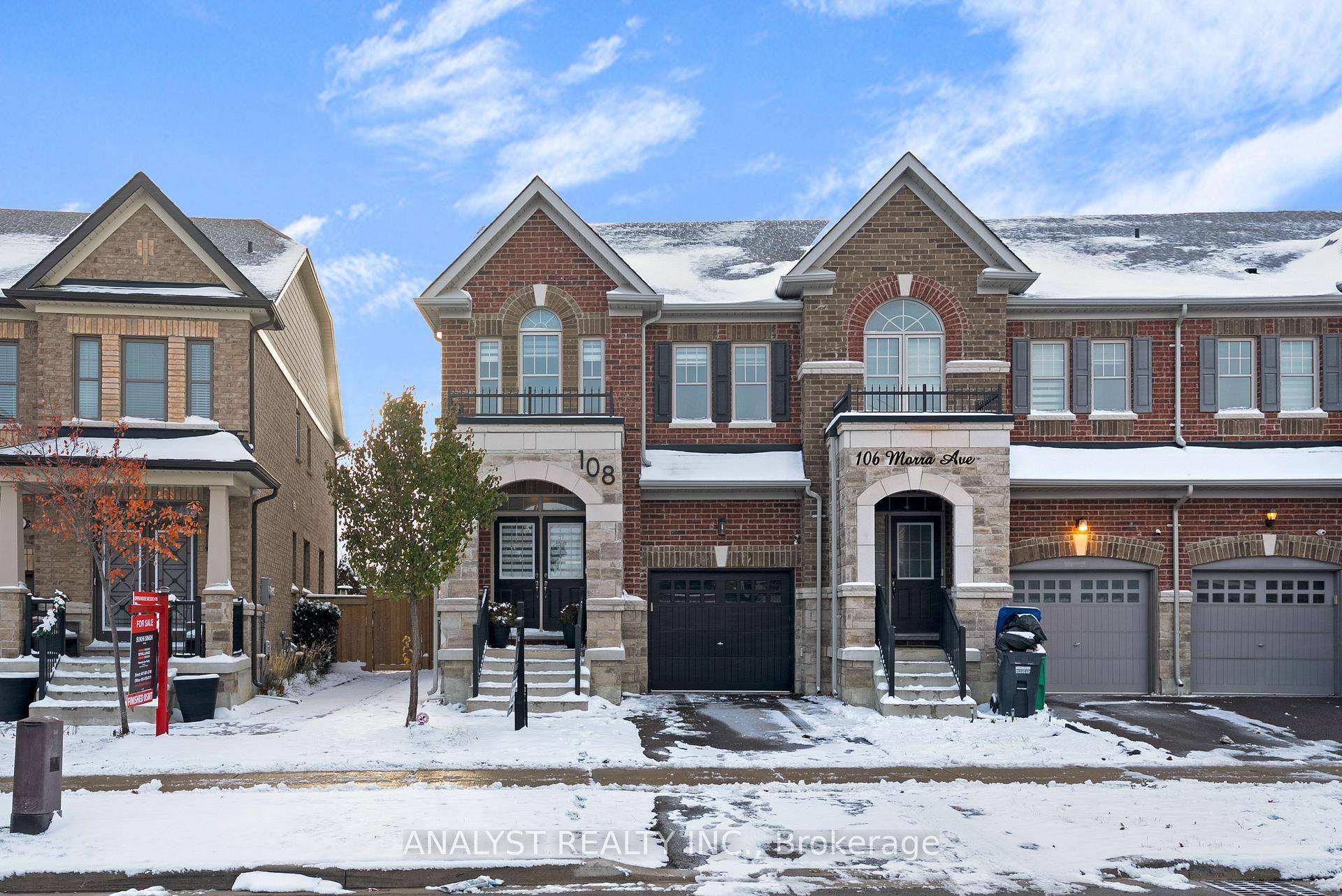 Welcome to this stunning corner lot end unit townhome by Townwood Homes, ideally situated in the desirable South Bolton Village community.