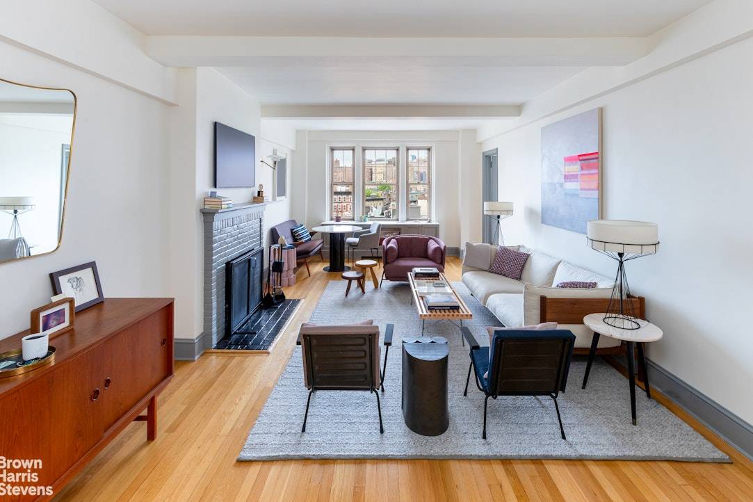 FURNISHED OR UNFURNISHED Feel right at home in this classic 1 bedroom corner pre war rental that features beamed ceilings, hard wood floors, four closets and a step down living ...