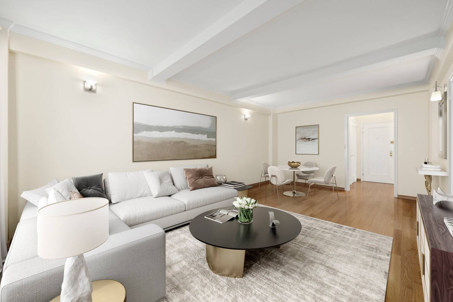 Welcome to this oversized prewar one bedroom, a home that perfectly blends timeless character with modern updates.
