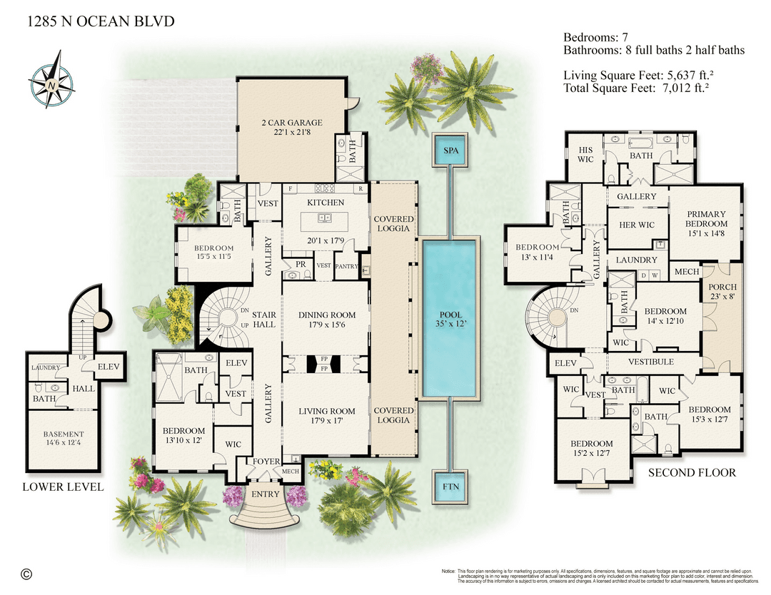 Nestled on a rare over half acre oceanfront lot, this exceptional new construction home is situated on one of the most desirable ocean front stretches of Palm Beach Island, the ...