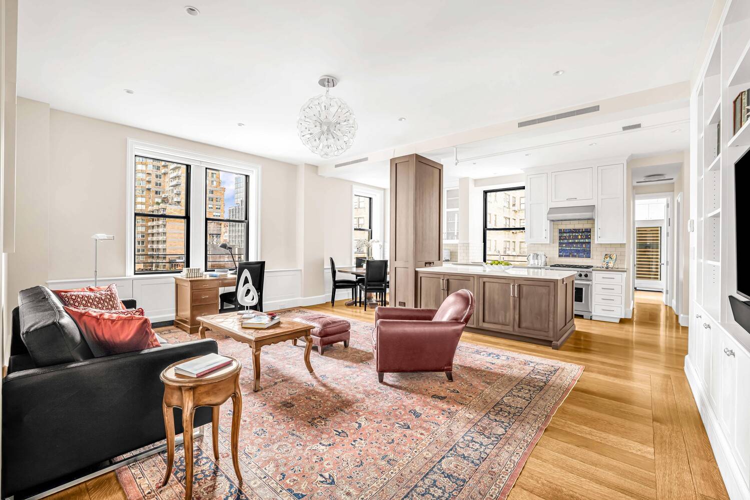 Superbly renovated and sun filled two bedroom apartment in a prewar coop on 73rd and West End Avenue.