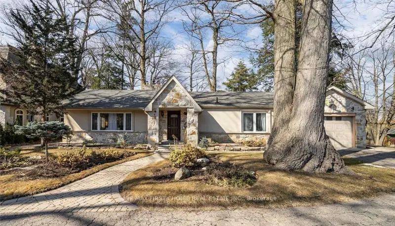 Nestled in the prestigious Lorne Park, this stunning corner lot 4 1 bed, 3 bath bungalow sits on a 110' x 109' lot with mature trees, perfect for a custom ...