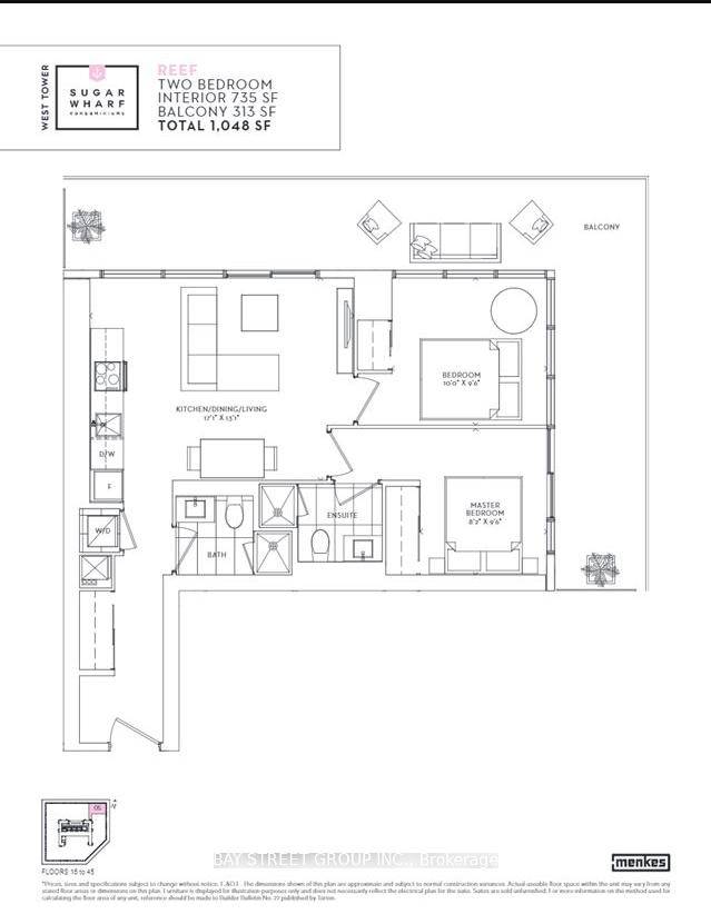 Stunning 2 Bed, 2 Bath Corner Suite At Sugar Wharf Condos.
