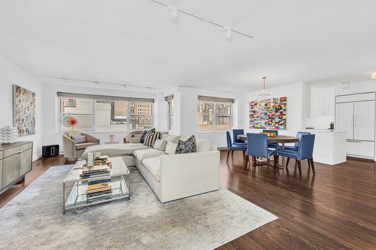 Newly renovated and beautiful corner two bedroom, two bath, flooded with natural light throughout !