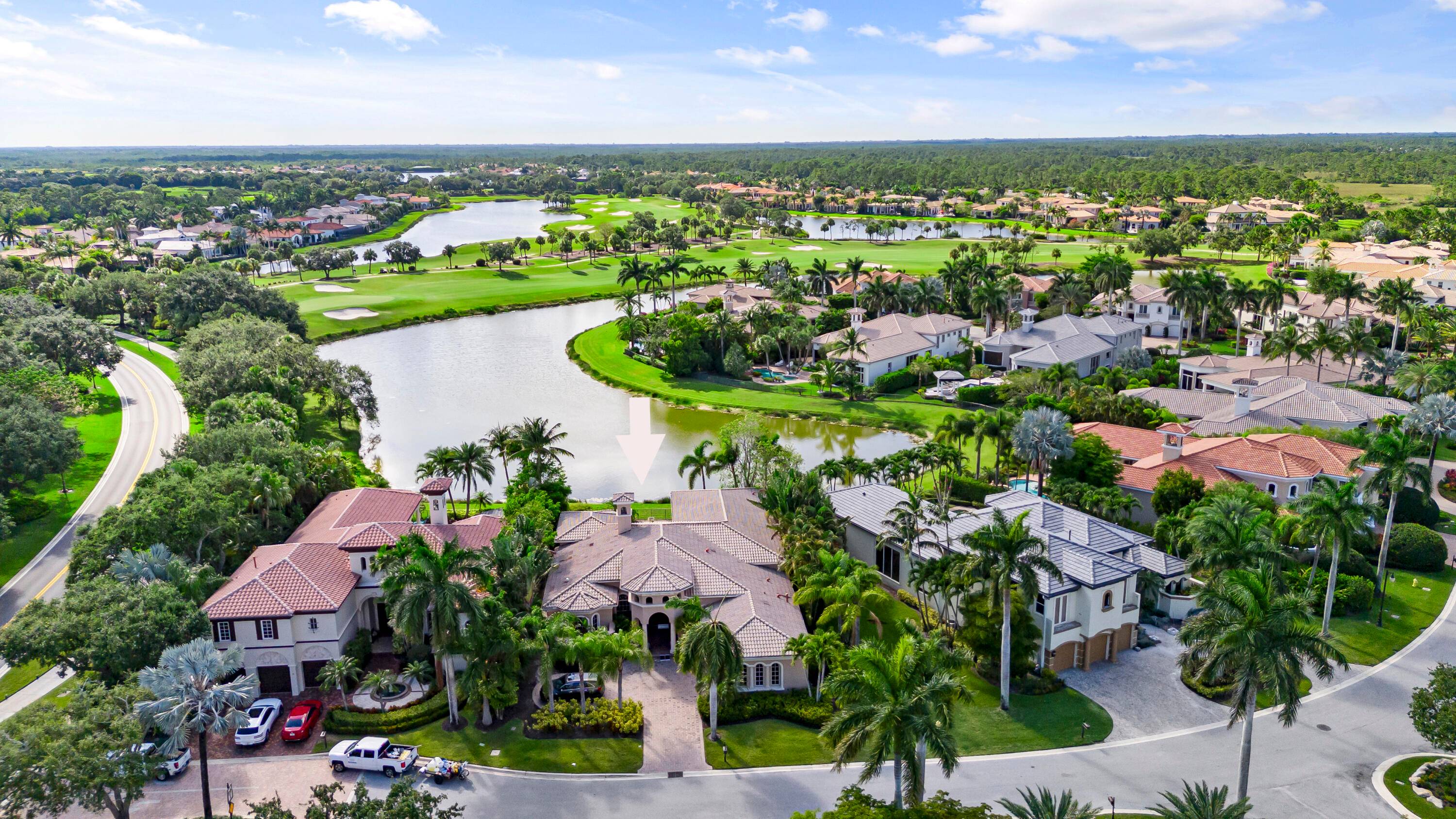 One of the most stunning water Golf Views with western exposure, nestled in Quantera at Mirasol Country Club, GOLF MEMBERSHIP available.
