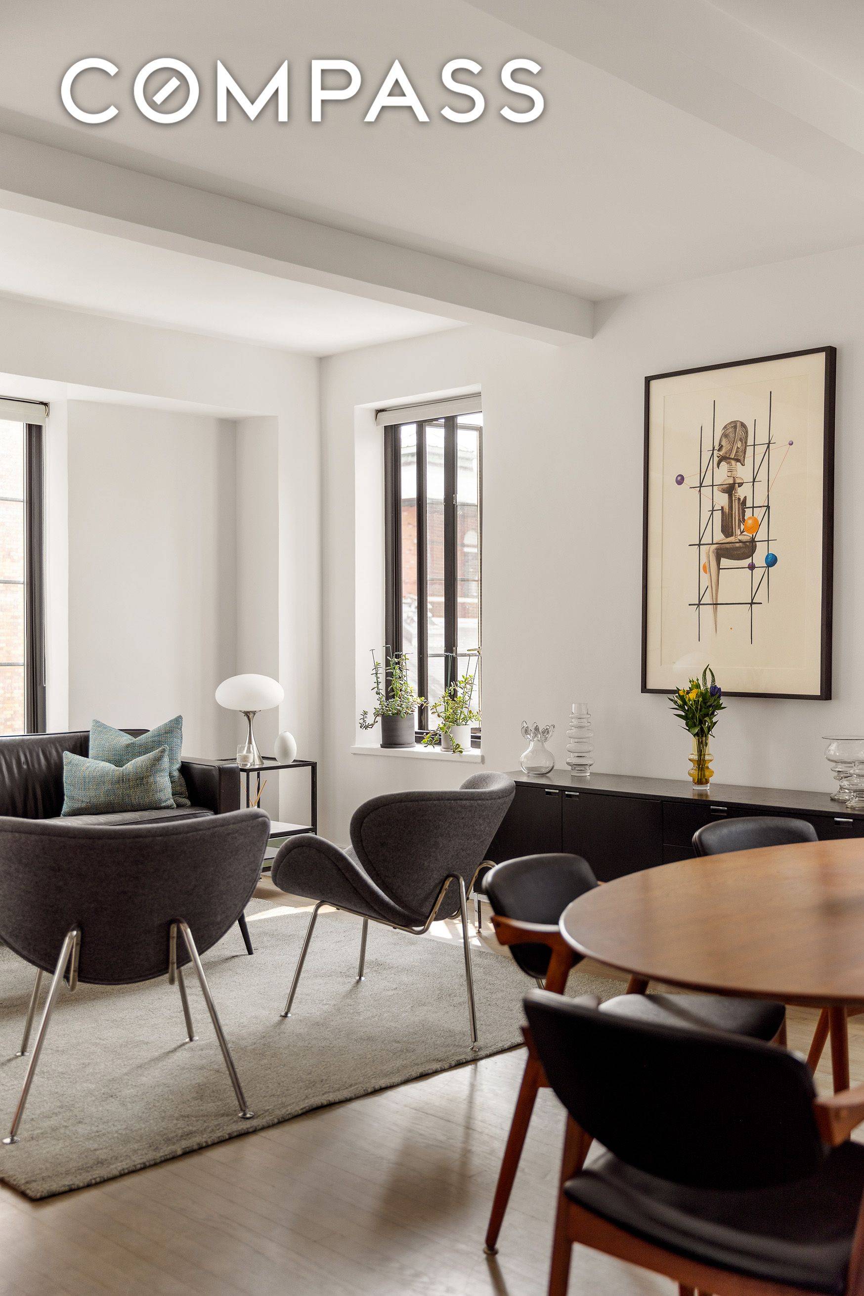 Perched on the ninth floor of a classic Art Deco cooperative, this two bedroom, two bath pre war residence offers a quiet, confident sense of elegance.