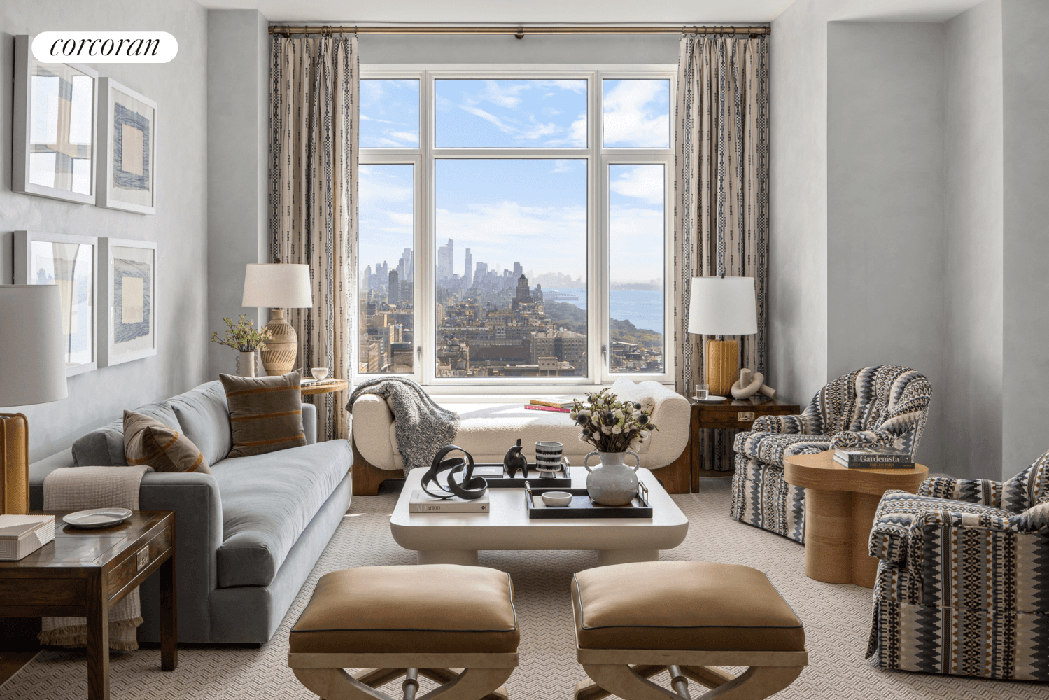 IMMEDIATE OCCUPANCY Residence 31A is a corner three bedroom, two bathroom home with powder room that offers sweeping southern and western views of the magnificent city skyline, Hudson River, Riverside ...