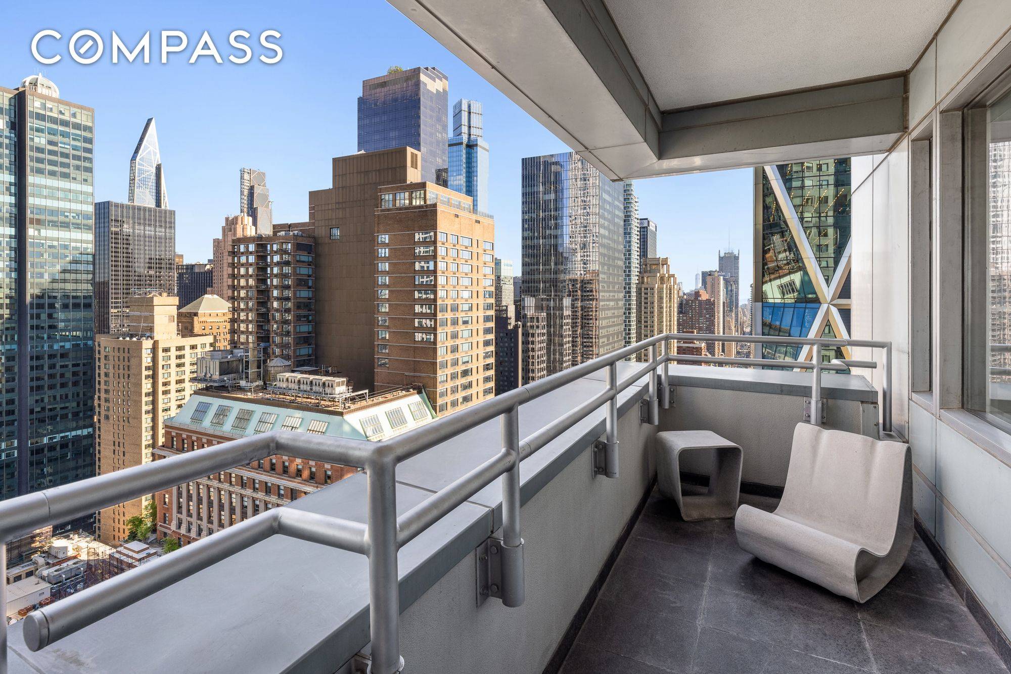 Unbelievably special high floor two bedroom with terraces and four corner Central Park view at the iconic Central Park Place.