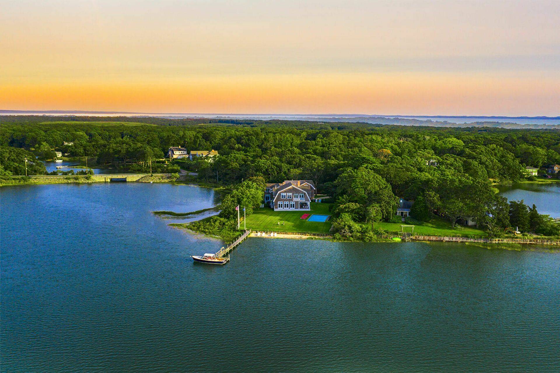 Southampton Hamptons Summer Sunset Waterfront Rental