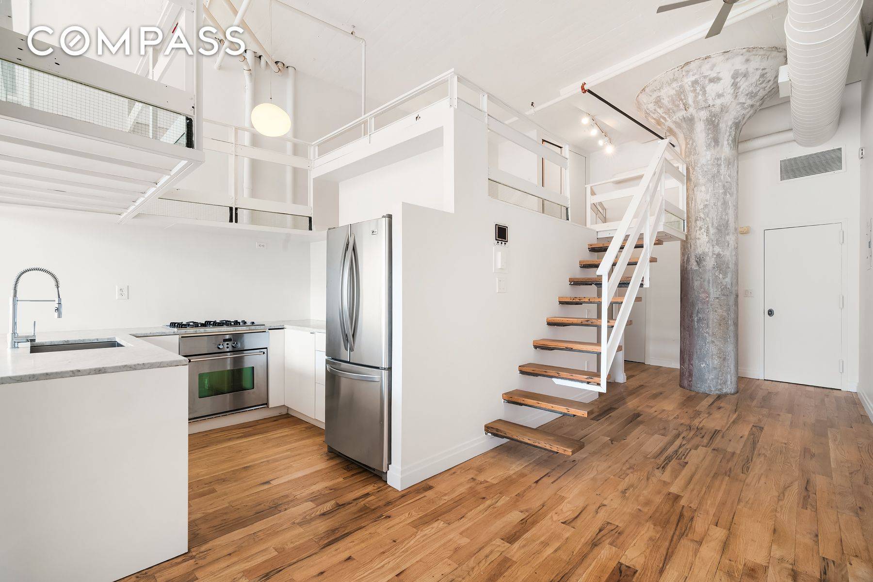 Bright Industrial Loft in Historic Chocolate Factory Conversion Live large in this character filled duplex loft set in a former chocolate factory at the intersection of Williamsburg and Bedford Stuyvesant.