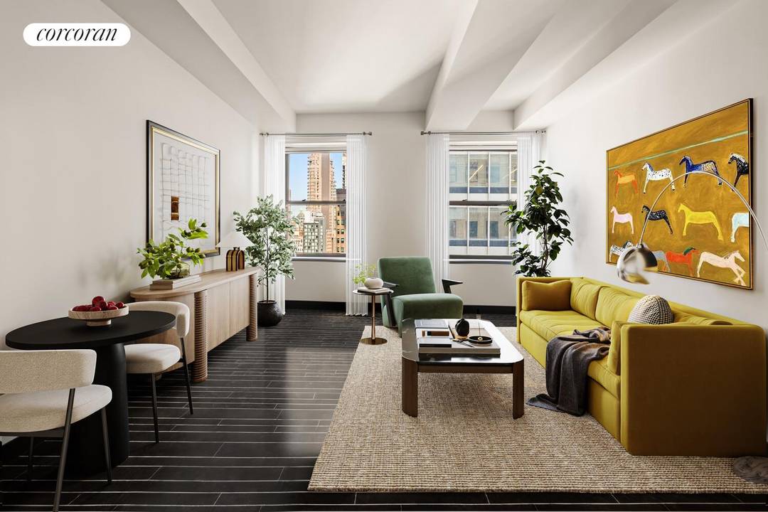 Welcome to this sun flooded, airy one bedroom residence located in the heart of New York City.